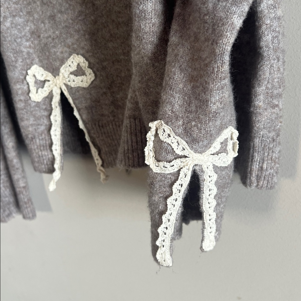Zara Kids || Lace Bows Knit Sweater - Picture 5 of 7